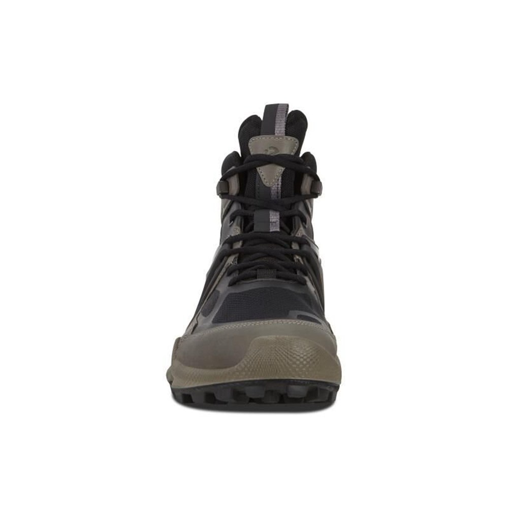 Mens Hiking Shoes - ECCO Biom C-Trail Mid Gtx - Black/Grey - 6401XVPKC